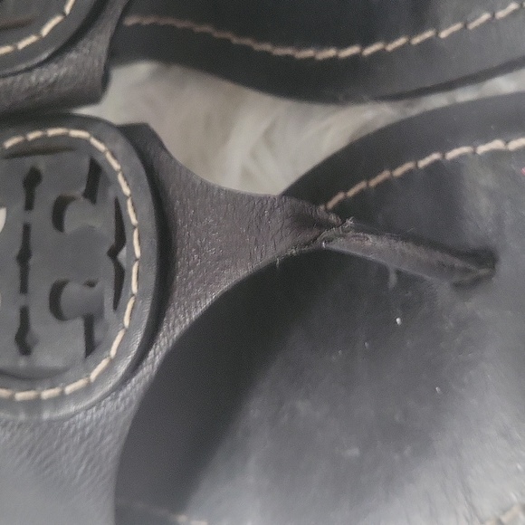 Tory Burch Black Leather Sandals - Picture 4 of 10